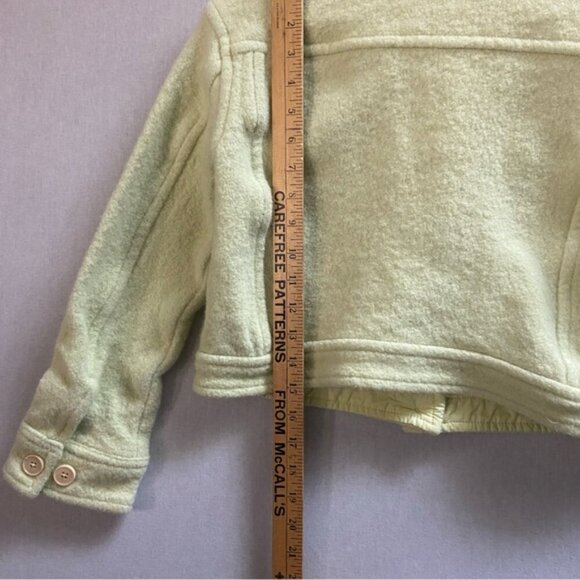Wilfred Aritzia cropped short Ganna merino wool 3/4 sleevese button jacket Sz S - Picture 8 of 11